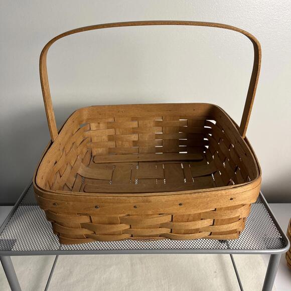 Longaberger Other - Vintage 1991 Longaberger Fixed Handle 12” X  12” X 4.5” Pie Basket